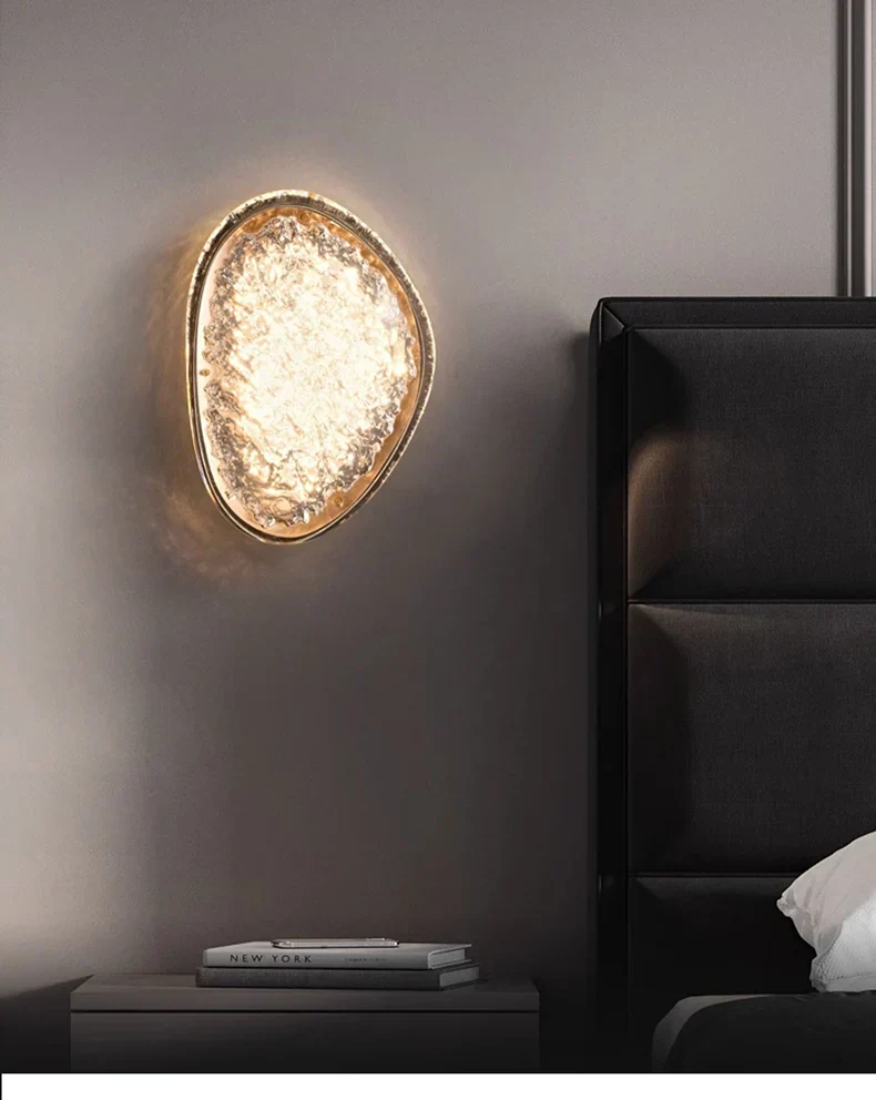 Art-Déco-Wandleuchte aus Acryl für Schlafzimmer – Séréniteia