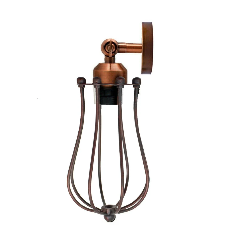 Vintage Wandleuchte E27 Industrie Wandlampe Drahtkorb ~3818