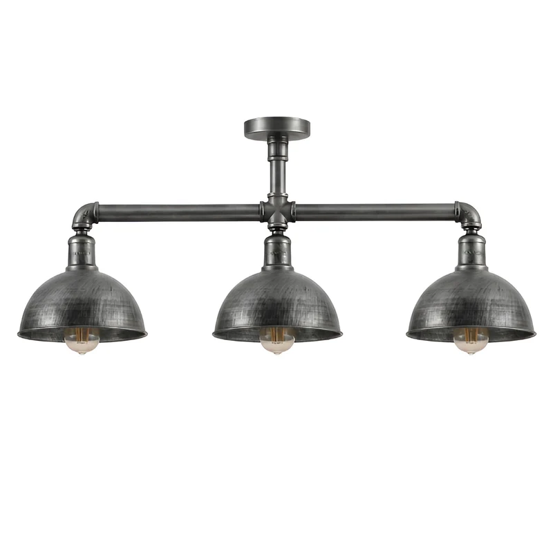 Industrie 3 flammige Wasserrohr Deckenleuchte ~3832