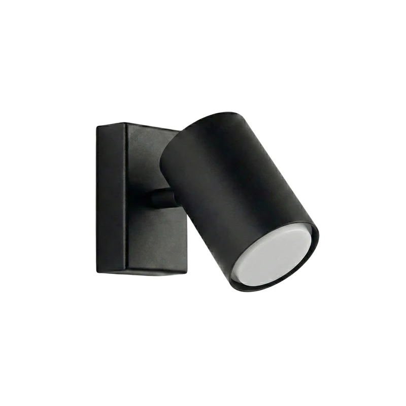 Minimalistische schwenkbare schwarze Wandleuchte – Eryndra