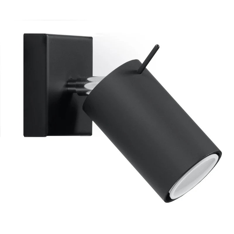 Minimalistische schwenkbare schwarze Wandleuchte – Eryndra