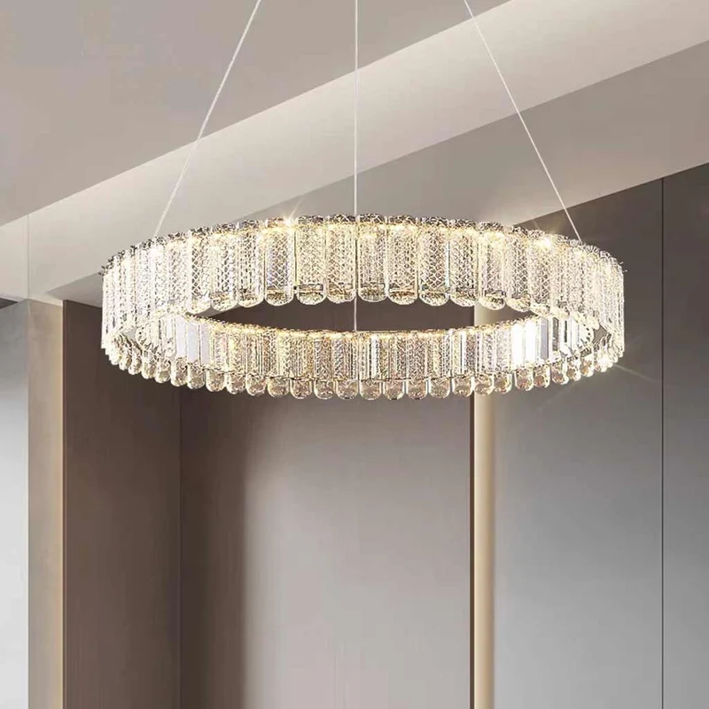 Chandelier Luxury Round / Oval Ring Crystal LED