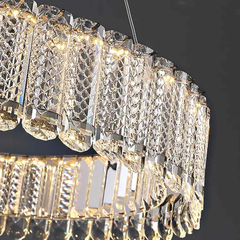 Chandelier Luxury Round / Oval Ring Crystal LED