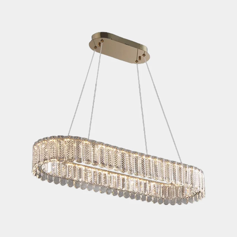 Chandelier Luxury Round / Oval Ring Crystal LED