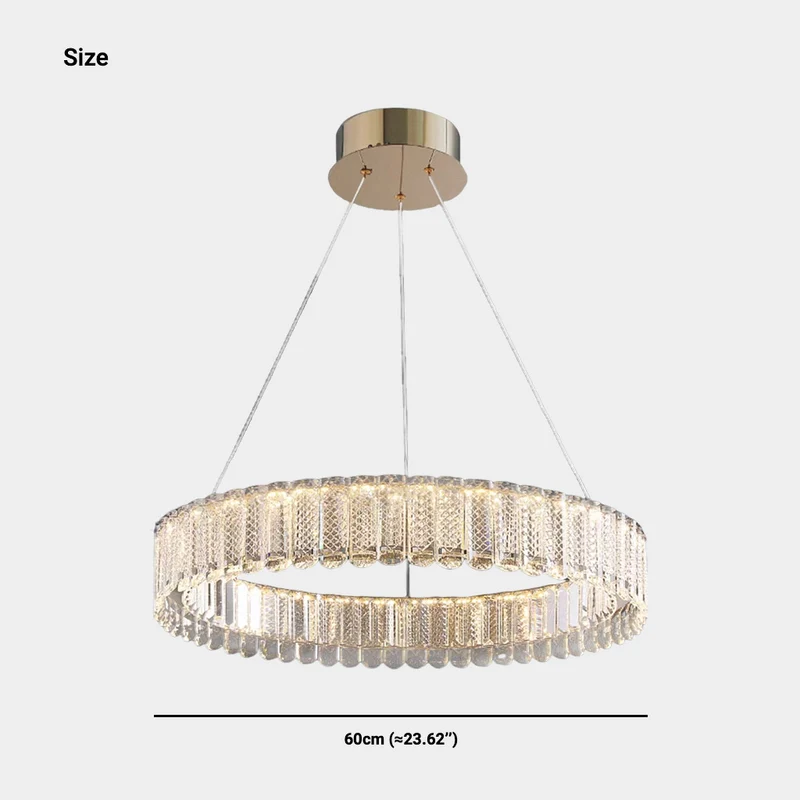 Chandelier Luxury Round / Oval Ring Crystal LED