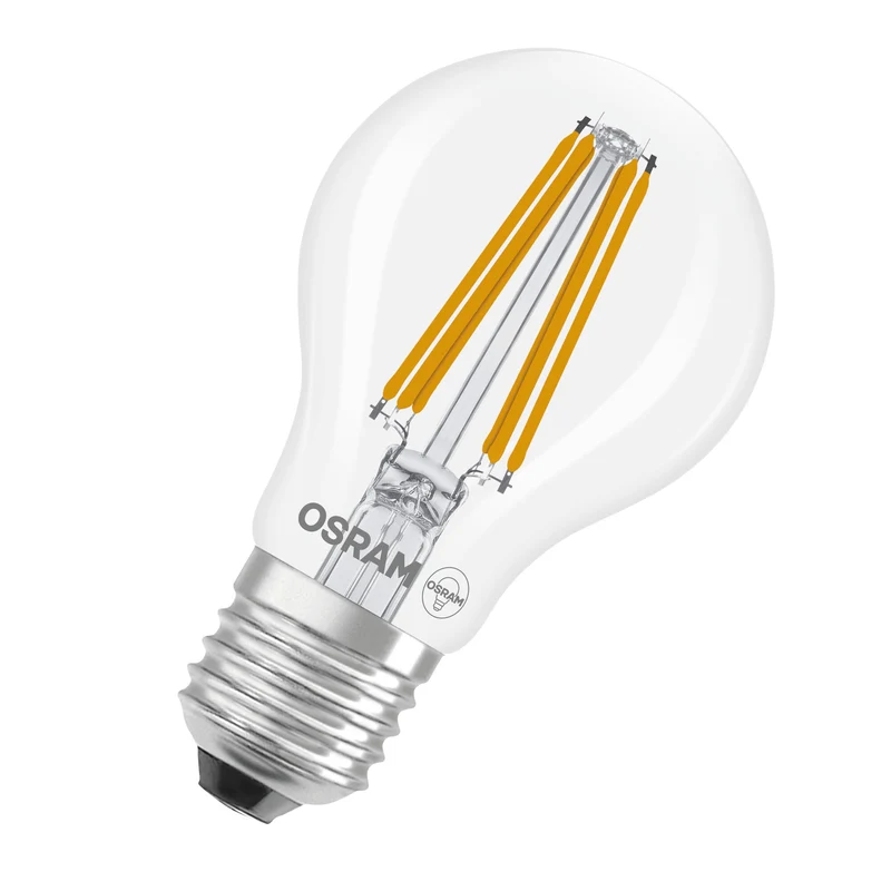OSRAM LED LAMPS ENERGY CLASS A ENERGY EFFICIENCY FILAMENT CLASSIC A in A-Form, LED-Lampe, Glas, klar, 7,2 W, 1521 lm, 4000 K, Energieeffizienzklasse: A, CRI 80
