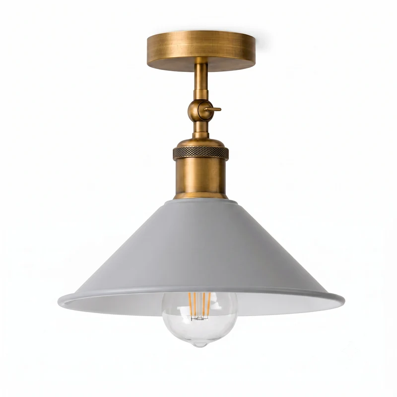 Verstellbare Deckenleuchte – Vintage Trichter Deckenlampe Flur | Ø22cm | E27 ~3926