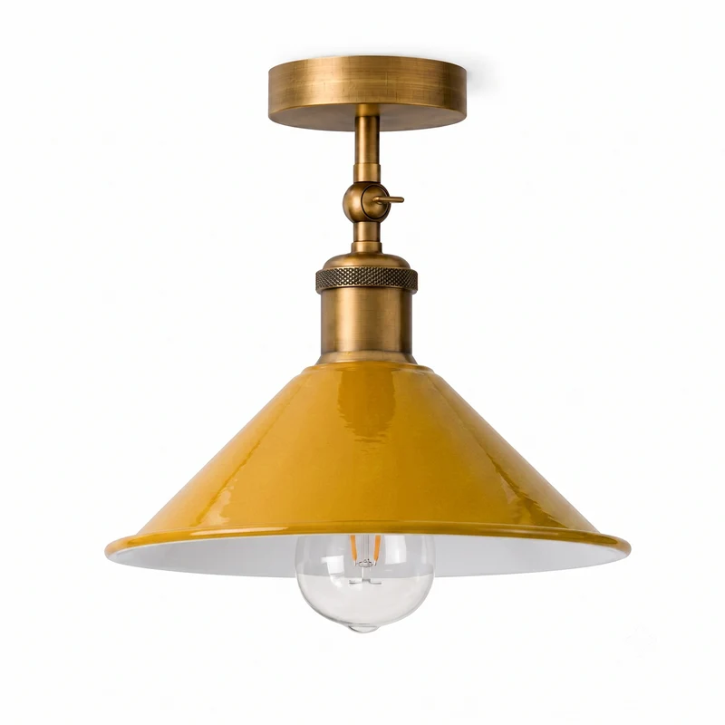 Verstellbare Deckenleuchte – Vintage Trichter Deckenlampe Flur | Ø22cm | E27 ~3926