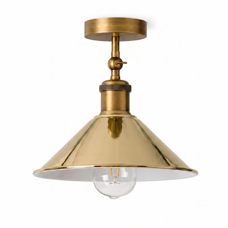 Verstellbare Deckenleuchte – Vintage Trichter Deckenlampe Flur | Ø22cm | E27 ~3926