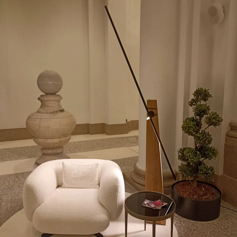 Wooden Floor Lamp ASTOLFO by Amedeo G. Cavalchini for Lumen Center
