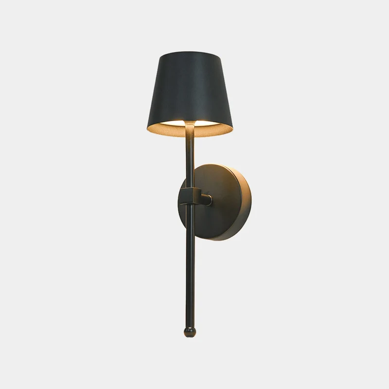 Wall Lamp Classic Indoor LED Rechargeable, Black / Gold