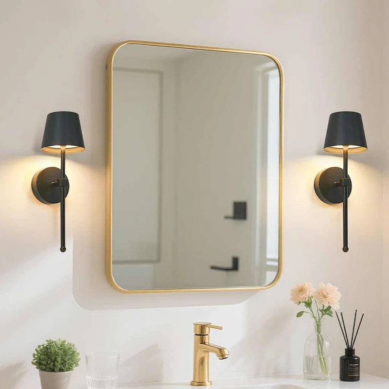 Wall Lamp Classic Indoor LED Rechargeable, Black / Gold