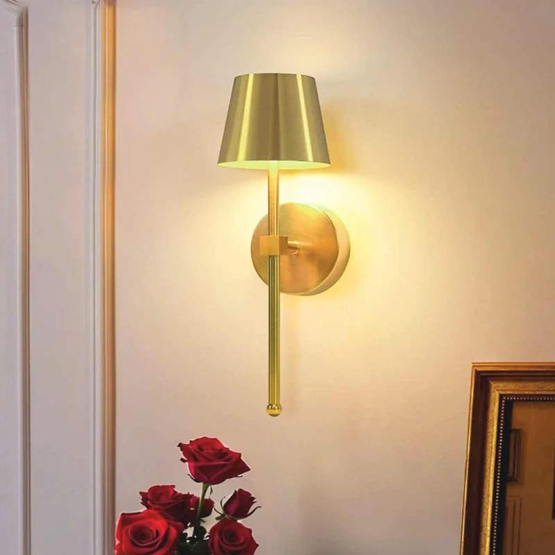 Wall Lamp Classic Indoor LED Rechargeable, Black / Gold