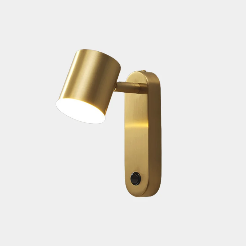 Wall Sconce Light Modern Copper Rotating LED, Black / Gold
