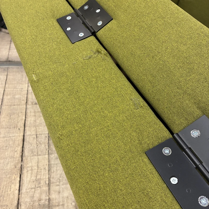 Sofa Schlafsofa 2-Sitzer Ausziehsofa Stoff Grün Schlafcouch Sofa couch Gebraucht