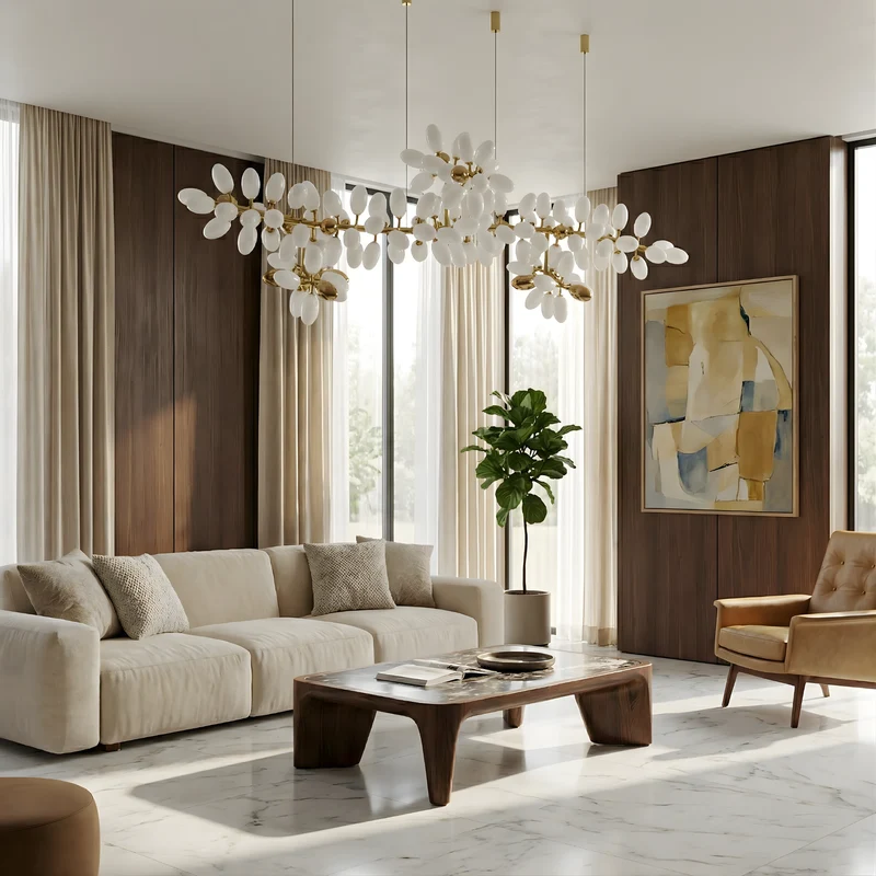Moderne LED-Hängeleuchte für Wohnzimmer – Zénithrai