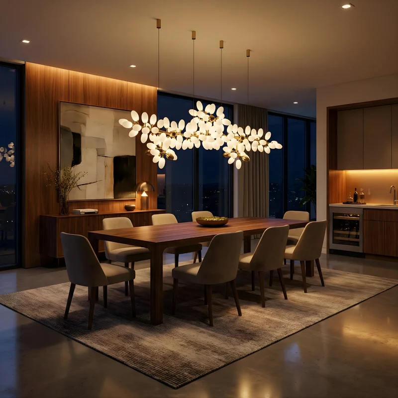 Moderne LED-Hängeleuchte für Wohnzimmer – Zénithrai