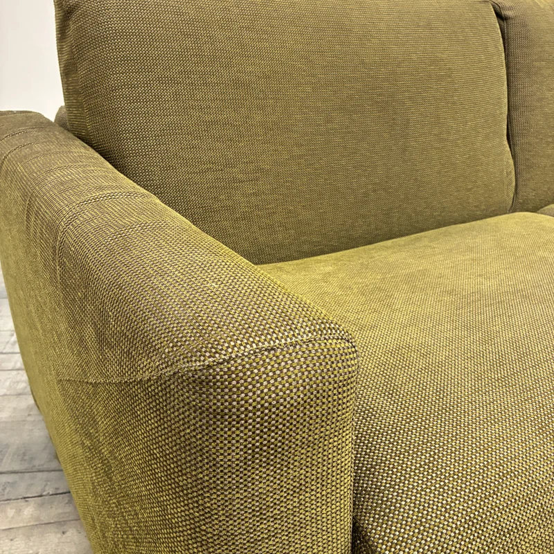 Schlafsofa 2-Sitzer Ausziehsofa Stoff 160cm Olivgrün Sofa Couch Gebraucht