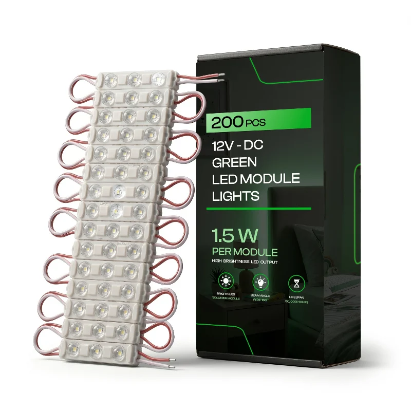 200 * LED Modul DC 12V / AC 220V Wasserdicht 1.5W für Lichtwerbung ~3742