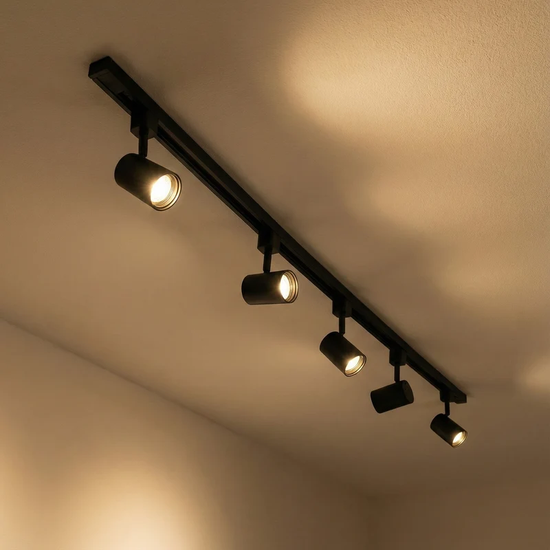 LED 1-Phasen-Schienen | Schwarz | 3 Meter | Dimmbar | inkl. 5x Schienenspots