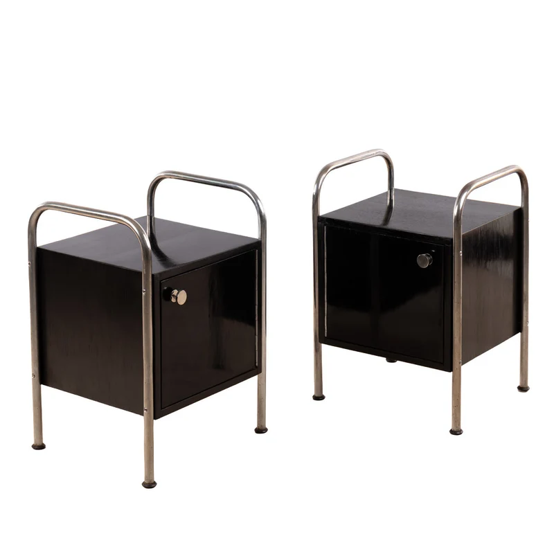 1930er Bauhaus Nachtschränke, 2er Paar