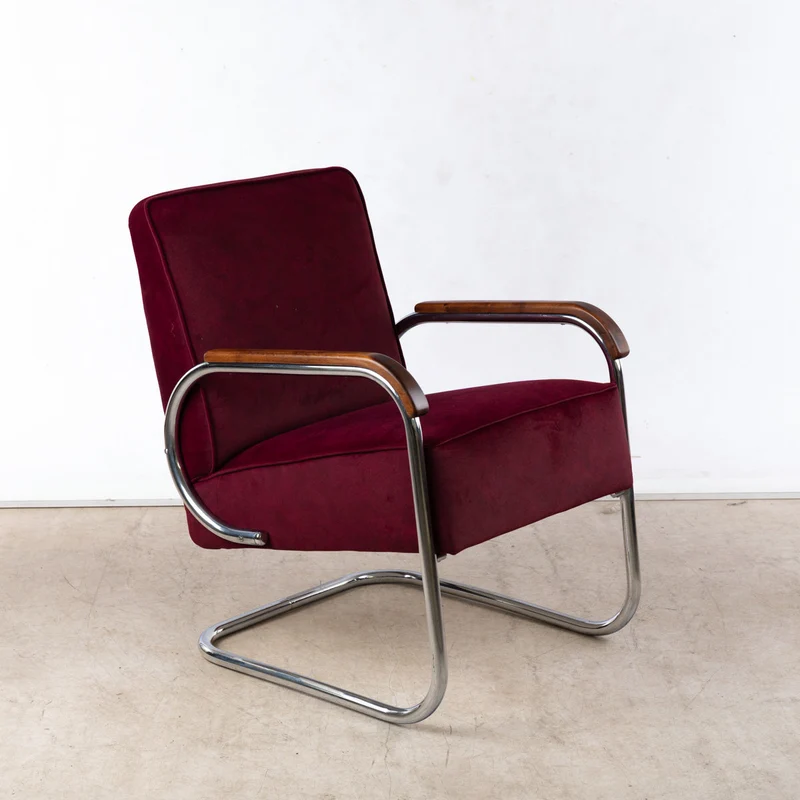 1930er Bauhaus Freischwinger Sessel Modell EK32, 2er Paar von Gottwald