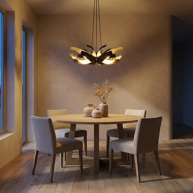 Skulpturale Pendelleuchte aus Aluminiumbändern – Diamenia