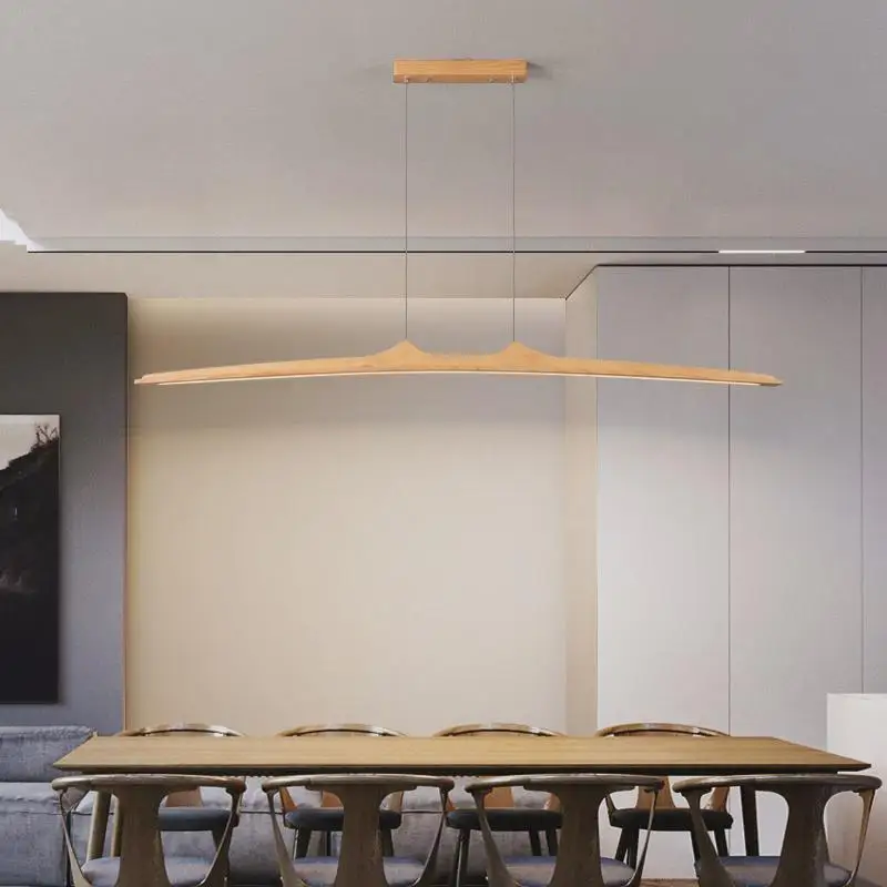 Minimalistische Hängeleuchte aus Nussbaum für Esszimmer – Walnia