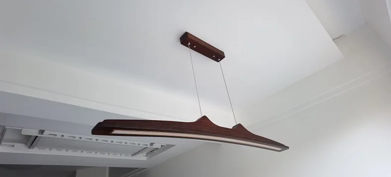 Minimalistische Hängeleuchte aus Nussbaum für Esszimmer – Walnia