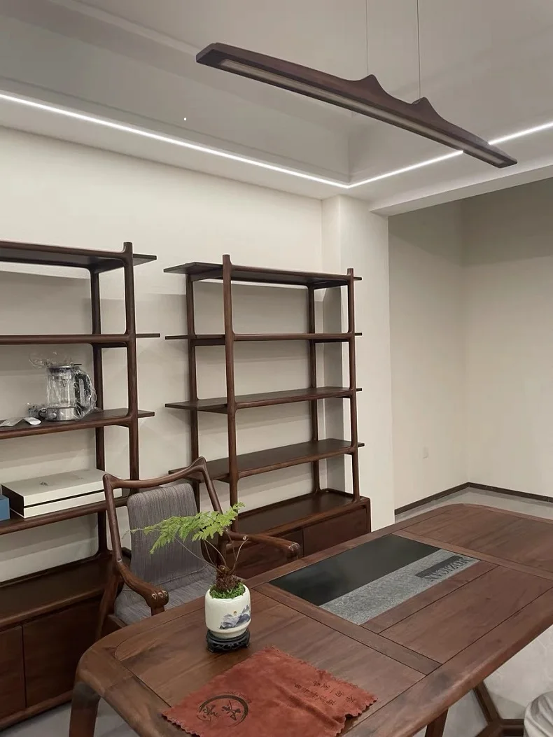 Minimalistische Hängeleuchte aus Nussbaum für Esszimmer – Walnia