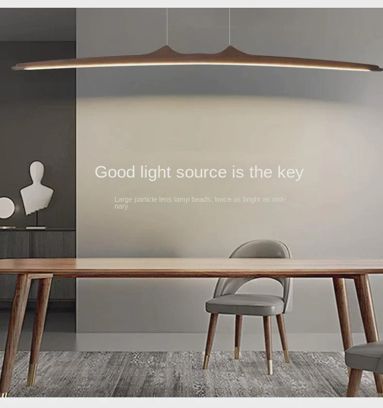 Minimalistische Hängeleuchte aus Nussbaum für Esszimmer – Walnia