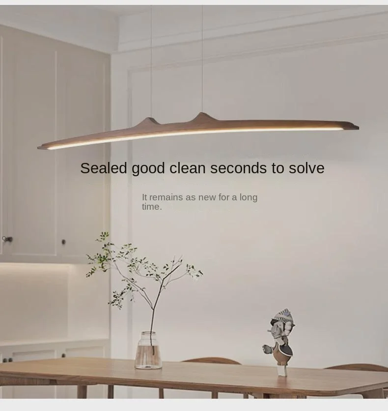 Minimalistische Hängeleuchte aus Nussbaum für Esszimmer – Walnia