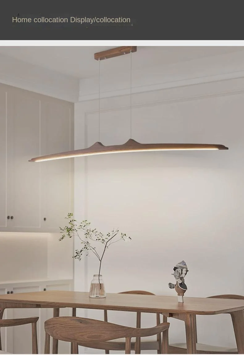 Minimalistische Hängeleuchte aus Nussbaum für Esszimmer – Walnia