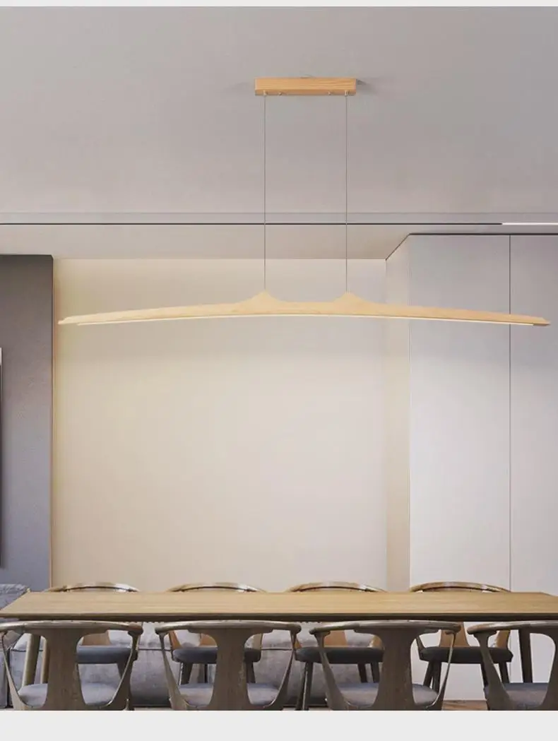 Minimalistische Hängeleuchte aus Nussbaum für Esszimmer – Walnia