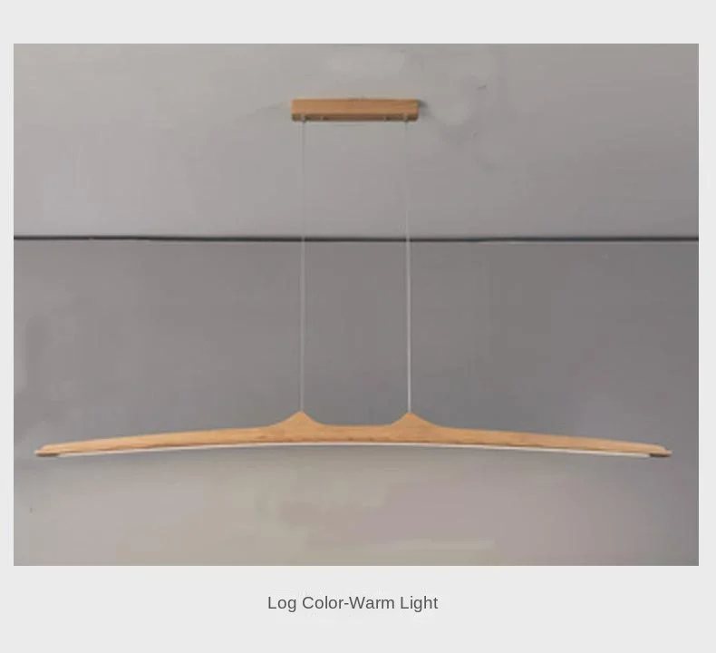 Minimalistische Hängeleuchte aus Nussbaum für Esszimmer – Walnia