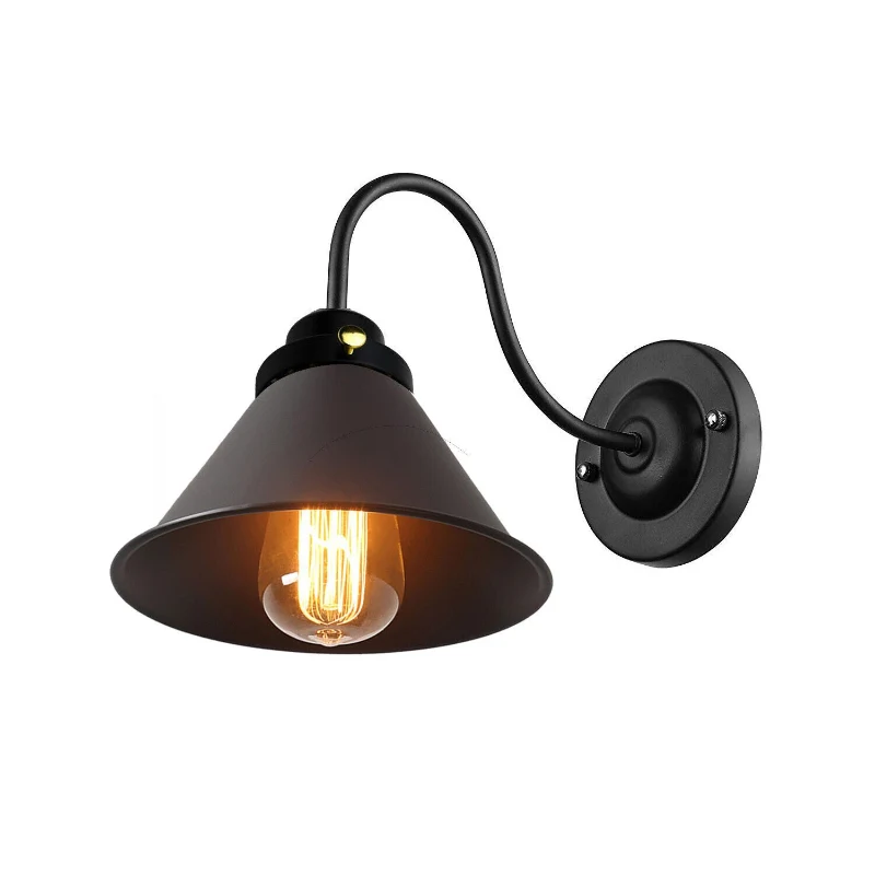 Vintage Wandleuchte E27 Industrie Wandlampe Schwanenhals ~3817