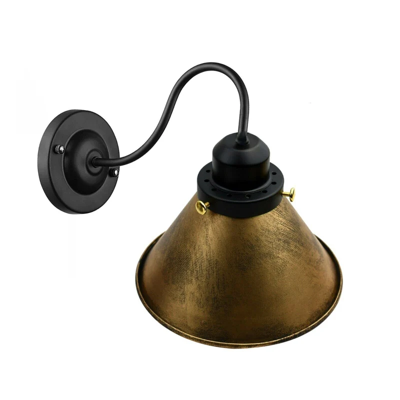 Vintage Wandleuchte E27 Industrie Wandlampe Schwanenhals ~3817