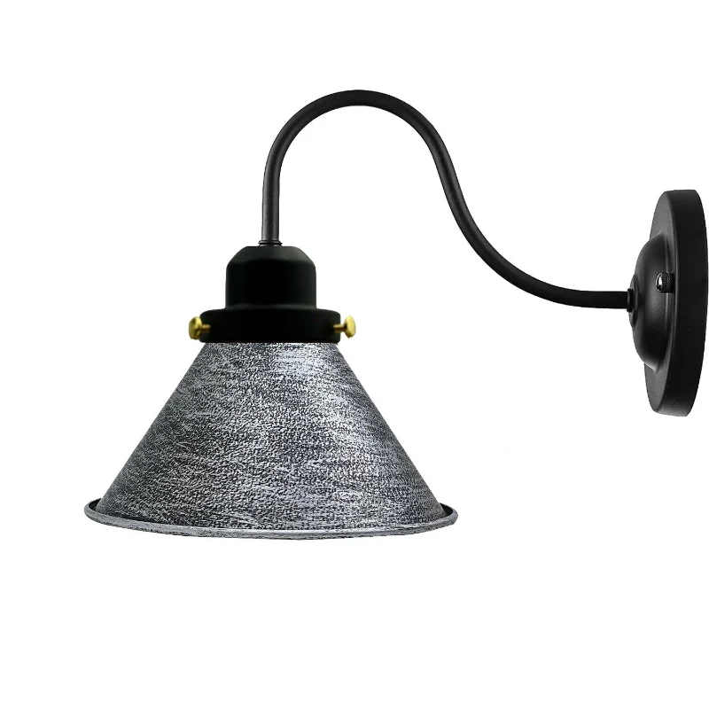 Vintage Wandleuchte E27 Industrie Wandlampe Schwanenhals ~3817