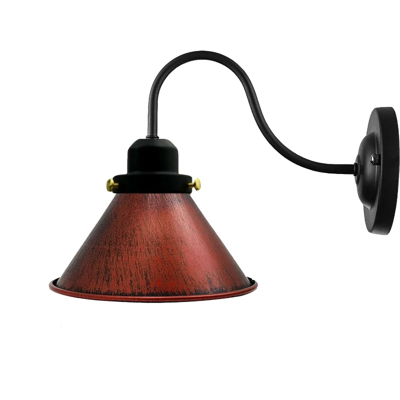 Vintage Wandleuchte E27 Industrie Wandlampe Schwanenhals ~3817
