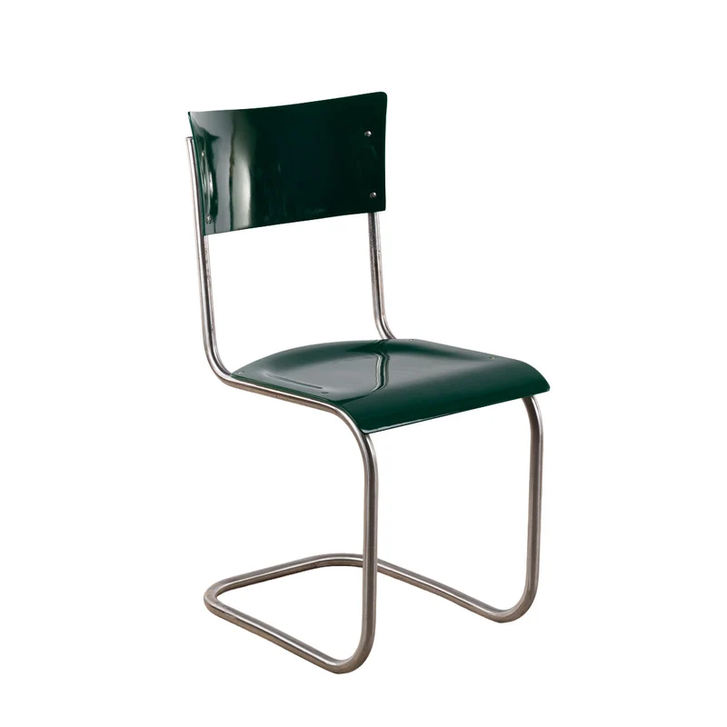 1930er Bauhaus Stuhl von Mart Stam Taubenblau