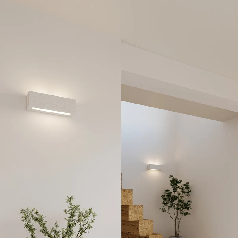 Moderne weiße Keramik-Wandleuchte – Asterionis