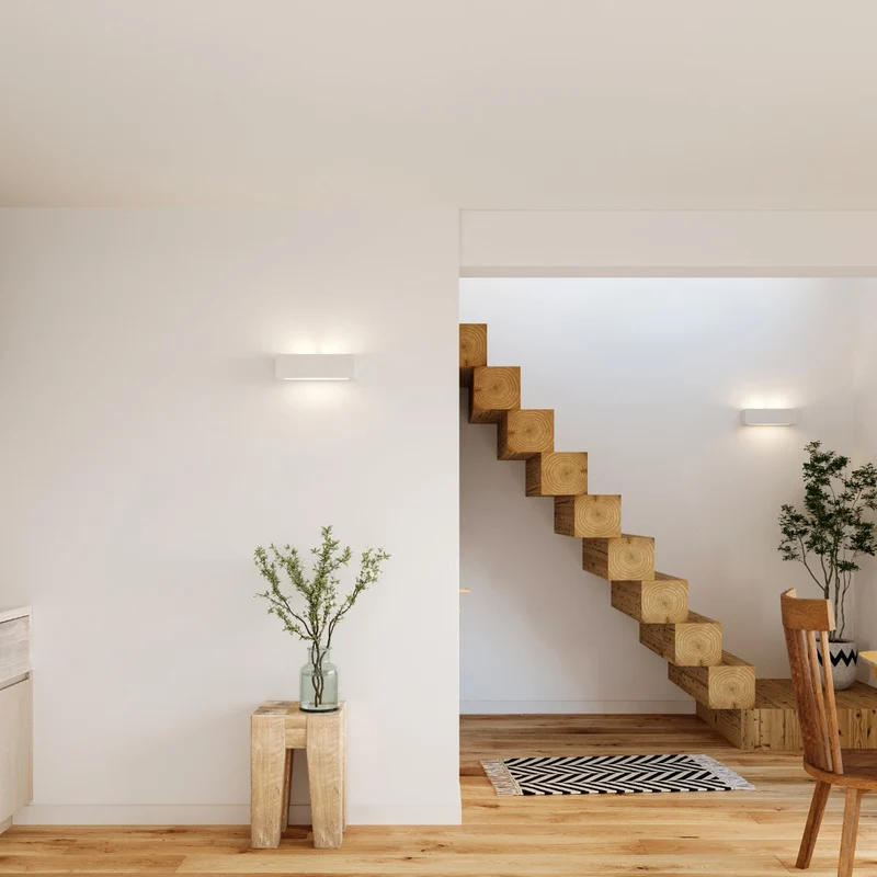 Moderne weiße Keramik-Wandleuchte – Asterionis