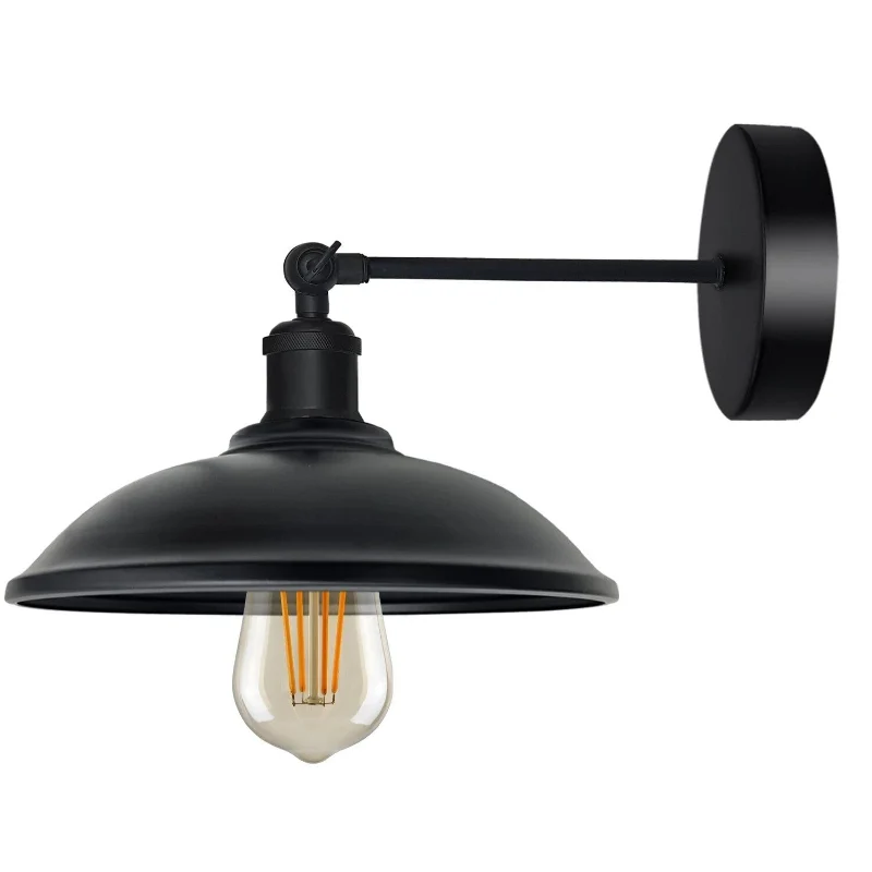 LEDSONE Vintage Wandlampe Schwarz | Verstellbare ~3768