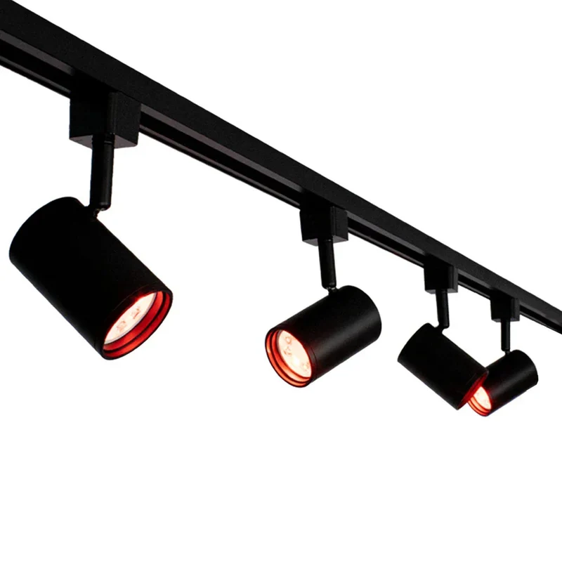 Smart TUYA - Schienensystem 1-phasig | Schwarz | 2 Meter | WLAN | inkl. 4x WiFi GU10 Spots