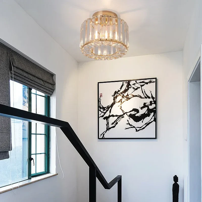 Goldene Kristall-Deckenleuchte für Schlafzimmer – Célestiner