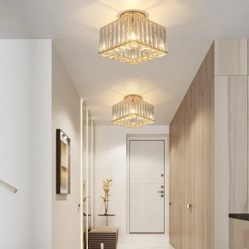 Goldene Kristall-Deckenleuchte für Schlafzimmer – Célestiner