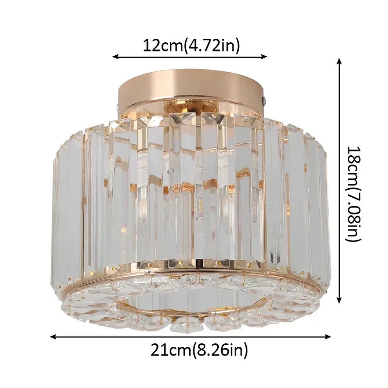 Goldene Kristall-Deckenleuchte für Schlafzimmer – Célestiner