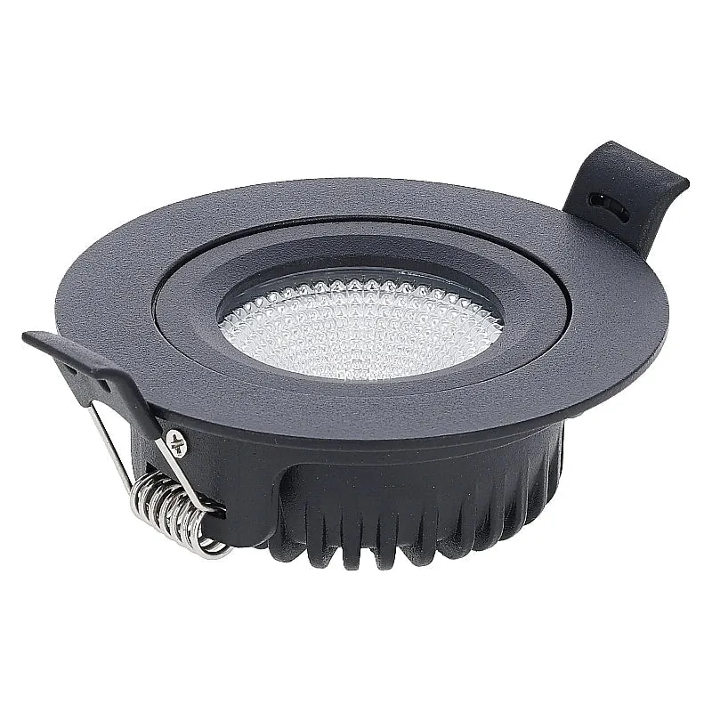LED Einbaustrahler | VARDA | 6W | CCT Schalter | Rund | Schwarz | Geringe Einbautiefe
