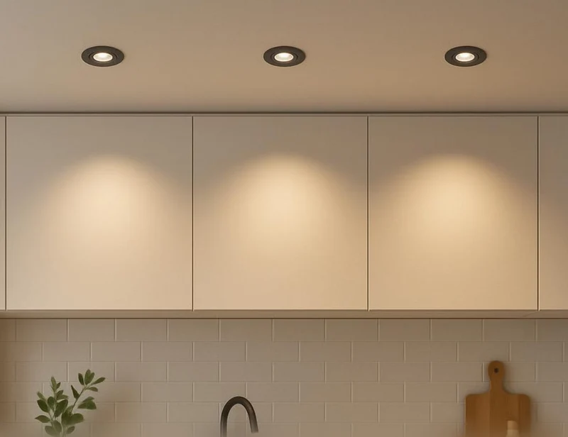 LED Einbaustrahler | VARDA | 6W | CCT Schalter | Rund | Schwarz | Geringe Einbautiefe