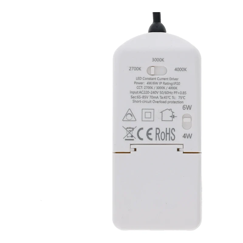 LED Einbaustrahler | VARDA | 6W | CCT Schalter | Rund | Schwarz | Geringe Einbautiefe